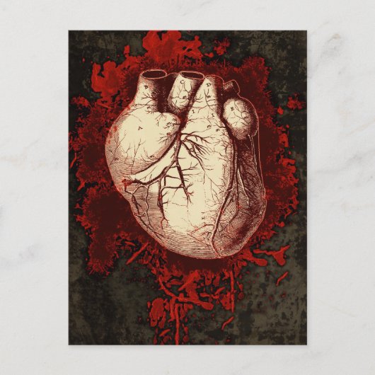 Carte Postale Coeur et bec (Devant)
