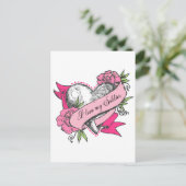 Carte Postale Coeur et Rose (Debout devant)