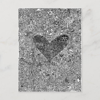 Carte Postale Coeur et symboles