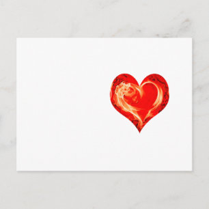 Carte Postale Coeur flamboyant