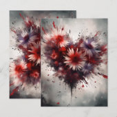 Carte Postale Coeur fleuri (Devant / Derrière)