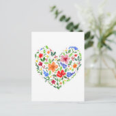 Carte Postale Coeur floral (Debout devant)