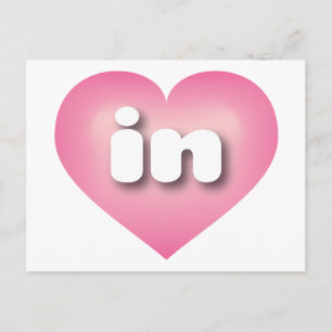 Carte Postale Coeur fondu rose Indiana - J'aime dans