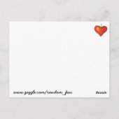 Carte Postale Coeur fraise (Dos)