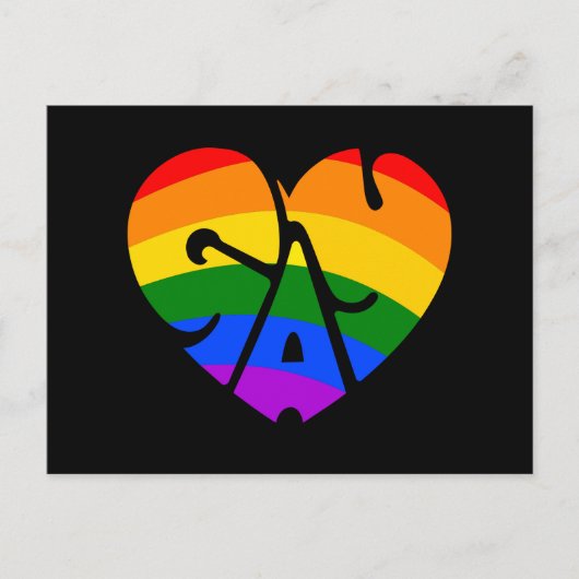 Carte Postale Coeur gay (Devant)