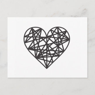 Carte Postale Coeur géométrique