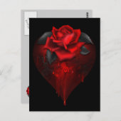 Carte Postale Coeur gothique (Devant / Derrière)