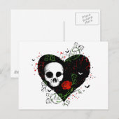 Carte Postale Coeur gothique (Devant / Derrière)