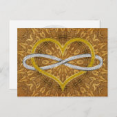 Carte Postale Coeur Infinity Gold Silver (Devant / Derrière)