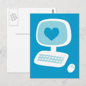 Carte Postale Coeur informatique (Devant / Derrière)