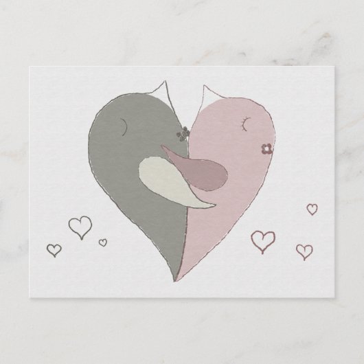 Carte Postale Coeur Inséparable (Devant)