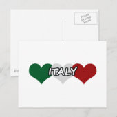 Carte Postale Coeur Italie (Devant / Derrière)