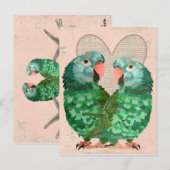 Carte postale Coeur Jade Parrots (Devant / Derrière)