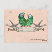 Carte postale Coeur Jade Parrots (Dos)