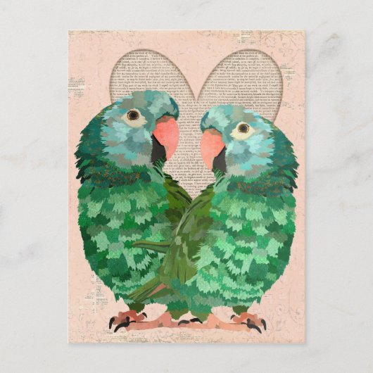 Carte postale Coeur Jade Parrots (Devant)