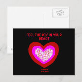 Carte postale Coeur joyeux (Devant / Derrière)