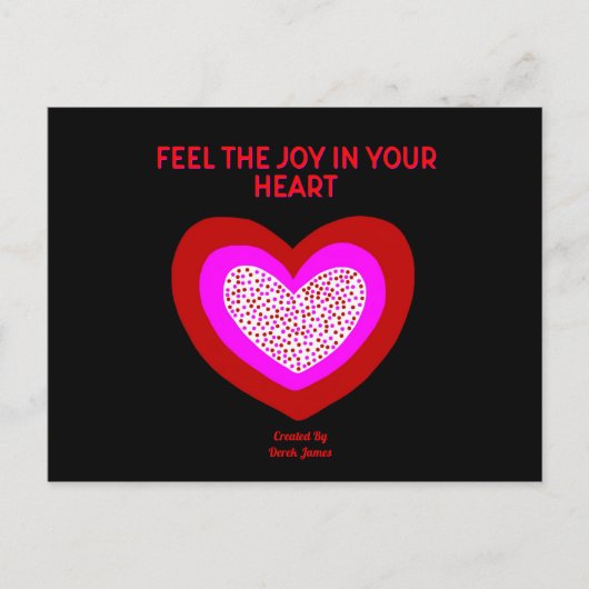 Carte postale Coeur joyeux (Devant)