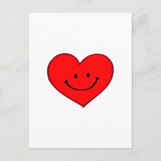 Carte Postale Coeur (Joyeux visage) (Devant)