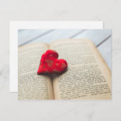 Carte Postale Coeur littéraire (Devant / Derrière)