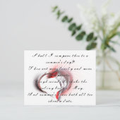 Carte Postale Coeur métallique avec sonnet de Shakespeare 18 (Debout devant)