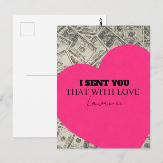 Carte Postale Cœur Mignon de la Prison à Distance Commissariat (Devant / Derrière)