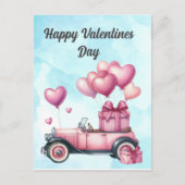 Carte postale Coeur mignon rose Valentines (Devant)