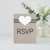 Carte postale Coeur moderne RSVP, Beige (Debout devant)