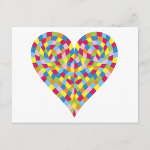 Carte Postale Coeur mosaïque
