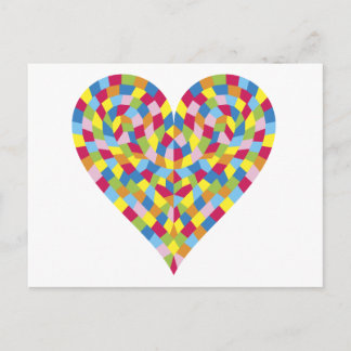 Carte Postale Coeur mosaïque