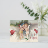 Carte Postale Coeur mou Neige Cherub Angel (Debout devant)