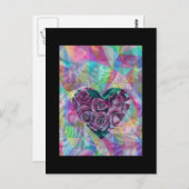 Carte Postale Coeur multitonique (Devant / Derrière)