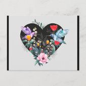 Carte Postale Cœur Noir