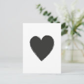 Carte Postale Coeur noir (Debout devant)