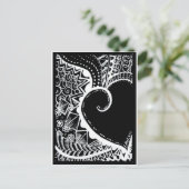 Carte Postale Coeur noir ATC (Debout devant)