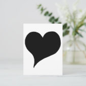 Carte Postale Coeur noir stylisé (Debout devant)