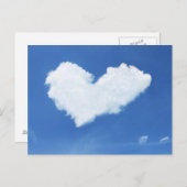 Carte Postale Coeur nuageux dans le ciel (Devant / Derrière)