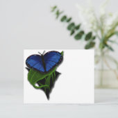 Carte Postale Coeur papillon bleu (Debout devant)