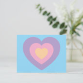 Carte Postale coeur pastel (Debout devant)