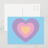 Carte Postale coeur pastel (Devant / Derrière)