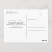 Carte Postale Coeur patriotique militaire Merci du drapeau améri (Dos)