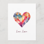 Carte postale coeur pour une Saint-Valentin adorab (Devant)