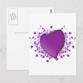 Carte Postale Coeur pourpre (Devant / Derrière)