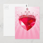 Carte Postale Coeur princesse (Devant / Derrière)