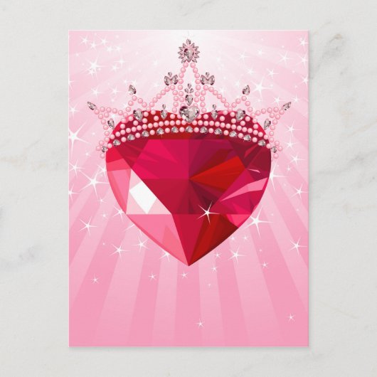 Carte Postale Coeur princesse (Devant)