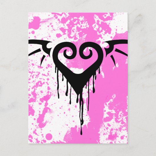 Carte Postale coeur romantique (Devant)