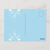 Carte Postale Coeur romantique bleu portugais (Dos)