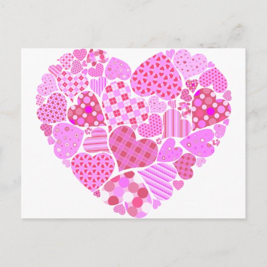 Carte Postale Coeur rose (Devant)