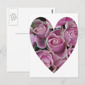 Carte Postale Coeur rose (Devant / Derrière)
