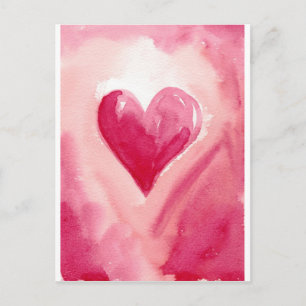 Carte Postale Coeur rose