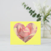 Carte Postale Coeur rose (Debout devant)
